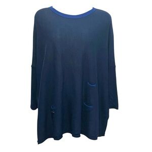Mersea navy blue Catalina travelers sweater oversized one size